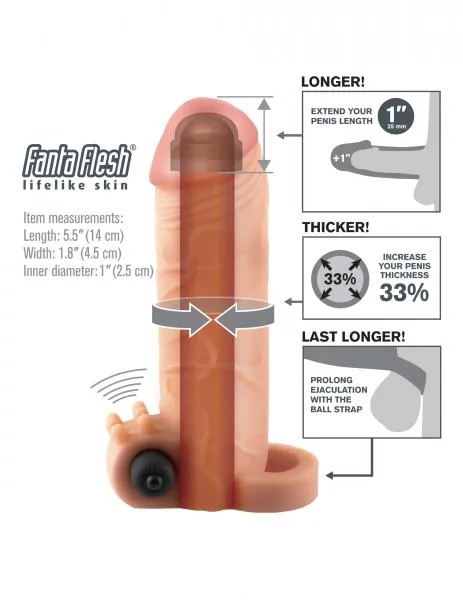 Male Sex Toys Vibrating Real Feel 1 Inch Extension Beige Pipedream Male Sex Toys Vibrating Real Feel 1 Inch Extension Beige Pipedream