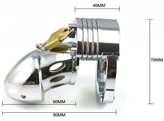 LHD LHD Steel Cock Penis Cage Male Chastity Kit Adjustable BDSM Male Sex Toys