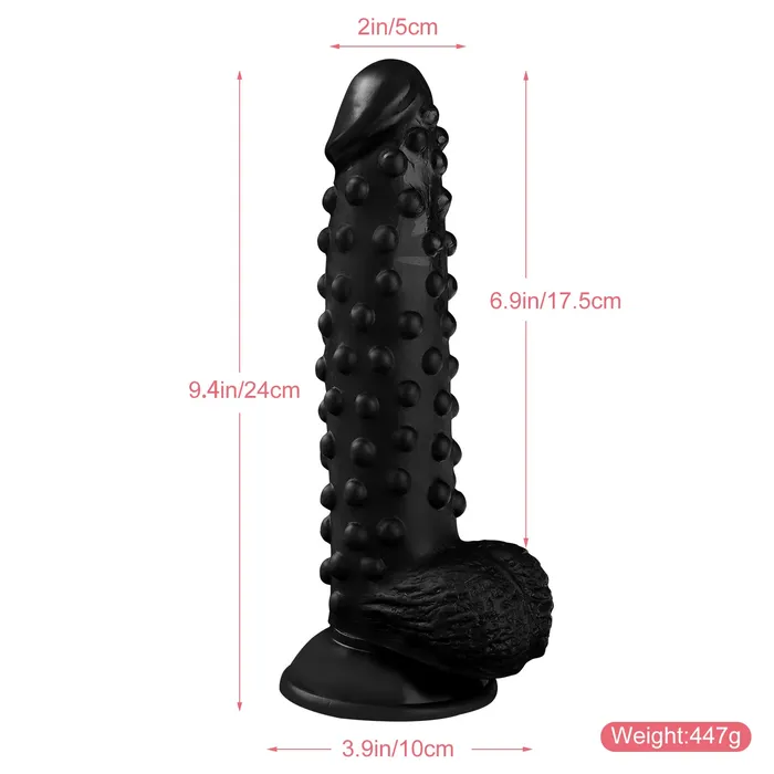 MD 24cm Beaded Realistic Dildo with Suction Cup MD Female Sex Toys
