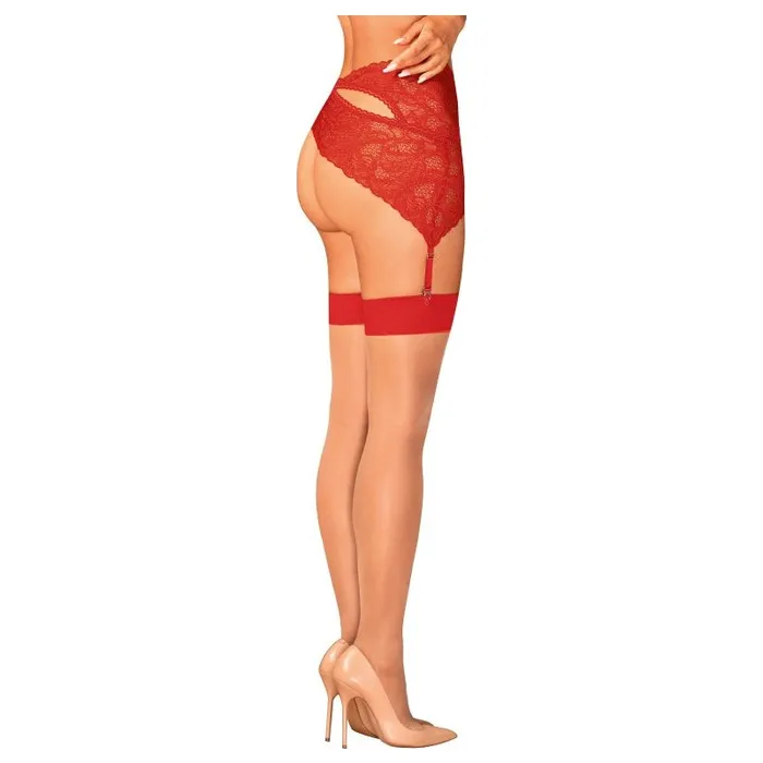 Vibrators Obsessive Obsessive S814 Stockings Red LXL