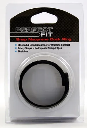 Anal Perfect Fit Perfect Fit Neoprene Snap Cockring Black