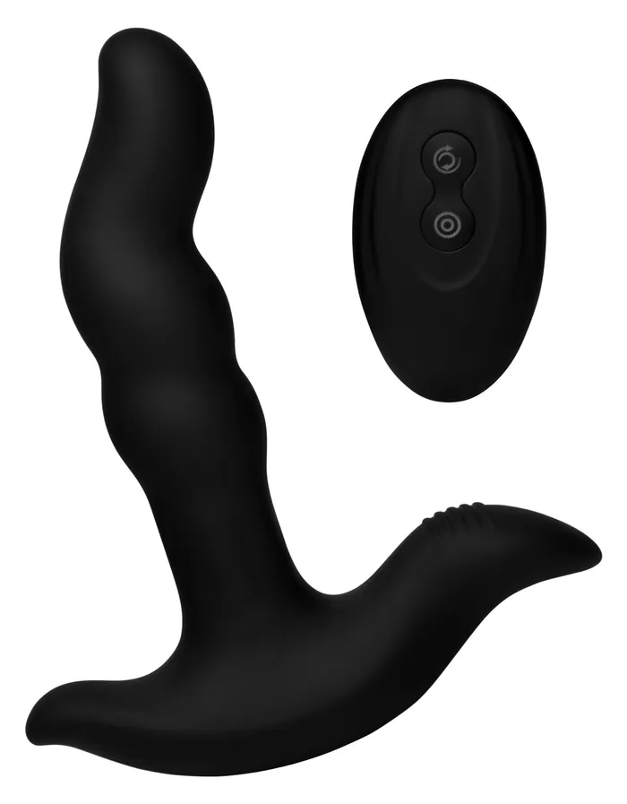 Male Sex Toys Rimstatic Curved Rotating Plug With Remote XR Brands