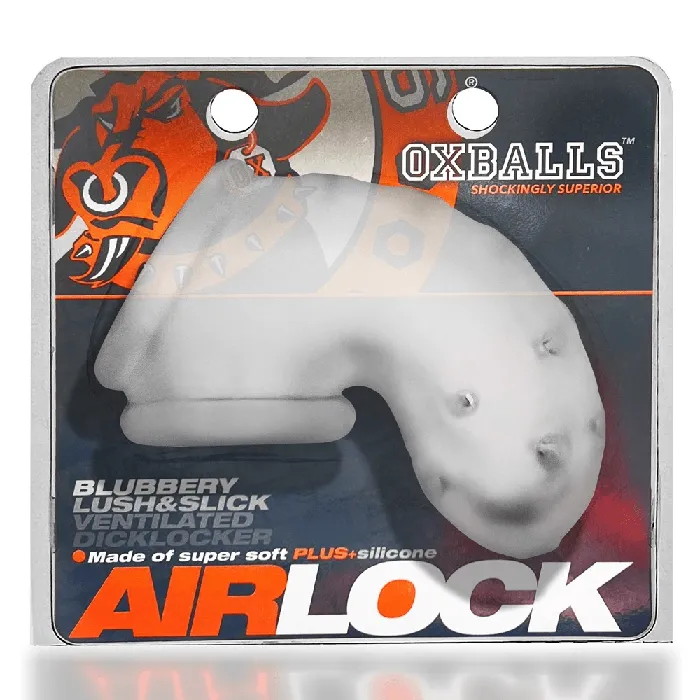 AIRLOCK sling chastity CLEAR ICE OXBALLS Male Sex Toys