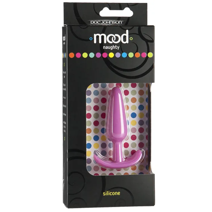 Anal Doc Johnson Mood Naughty Small Pink Sili Butt Plug