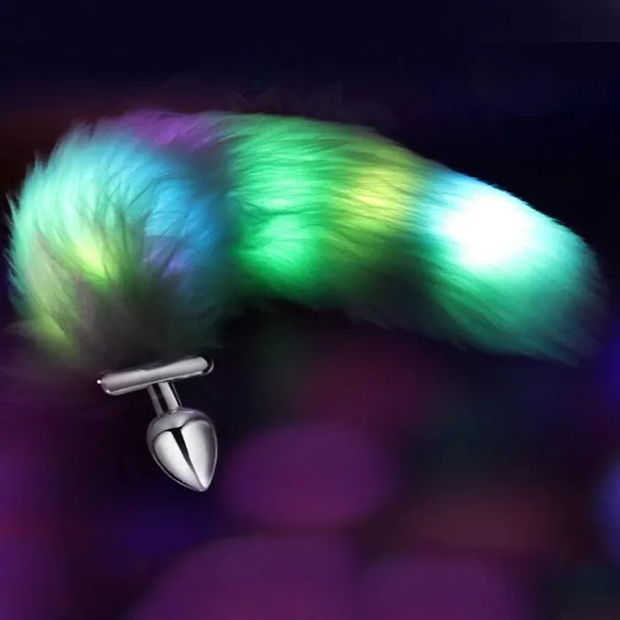 Anal House of Dasein Butt Plug Tails Glowing Fur Fox Anal Tail Butt Plug Cosplay Bdsm Pet Play Fetish