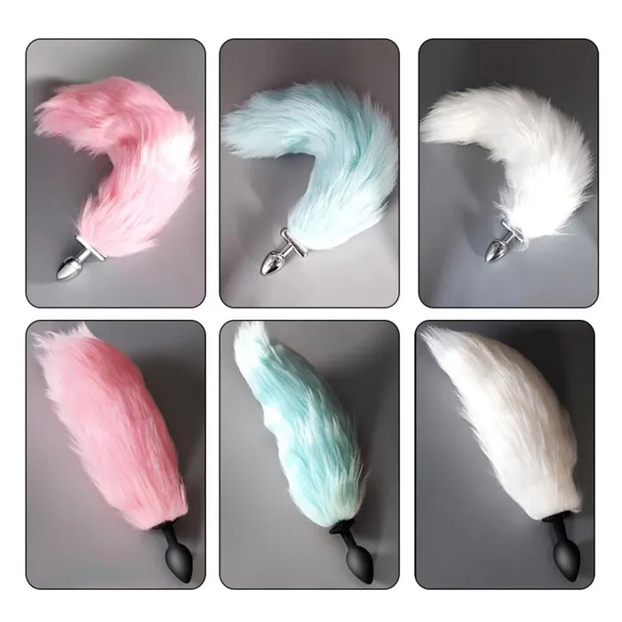 Anal House of Dasein Butt Plug Tails Glowing Fur Fox Anal Tail Butt Plug Cosplay Bdsm Pet Play Fetish