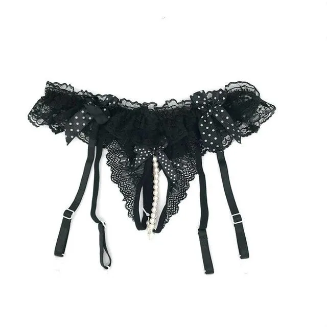 CHASTITY CAGE CO Anal Slutty Sissy Garter Belt Set