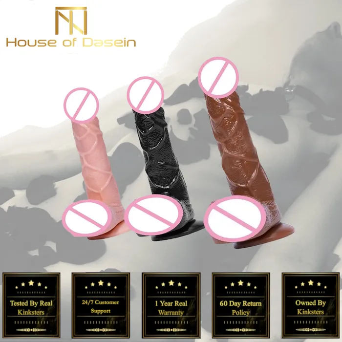 Dildos House of Dasein Realistic Dildos Realistic Large Dildo Suction Cup Balls Dong