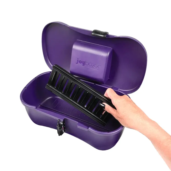 Joyboxx Passionate Playground Vibrators Joyboxx Passionate Playground Hygienic Locking Storage Box System Purple 1 Count