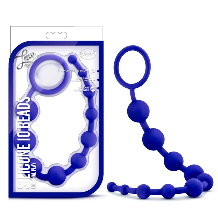 Luxe Silicone 10 Beads Indigo Blush Anal