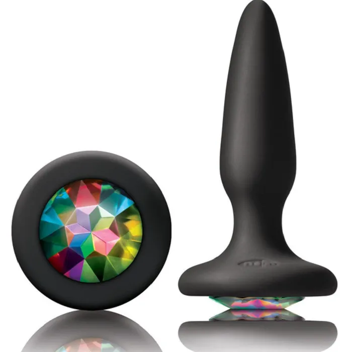 NS Novelties Male Sex Toys Glams Rainbow Gemstone Silicone Anal Plug Small