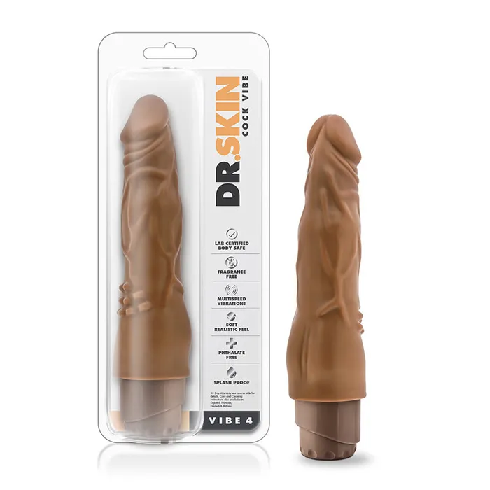 Vibrators Blush Dr Skin Cock Vibe Vibe 4 Mocha