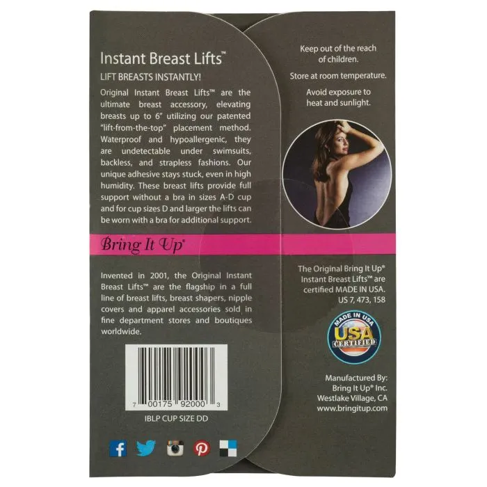 Bring it Up Original Breast Lifts For AD Cup Pack of 8 Bring It Up Male Sex Toys