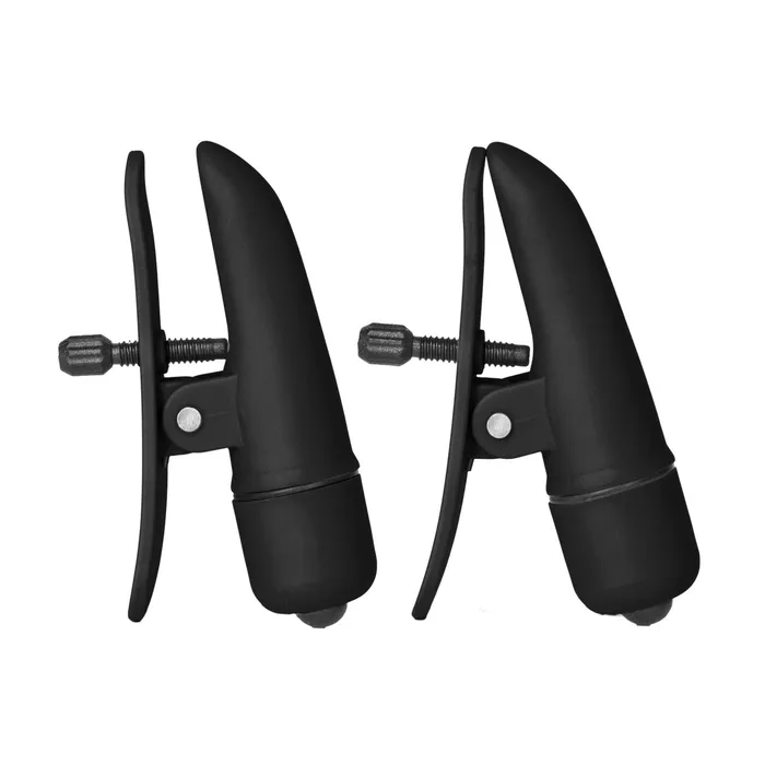 CalExotics Couples CaleXOtics NIPPLE PLAY NIPPLETTES Wireless Vibrating Nipple Clamps Black