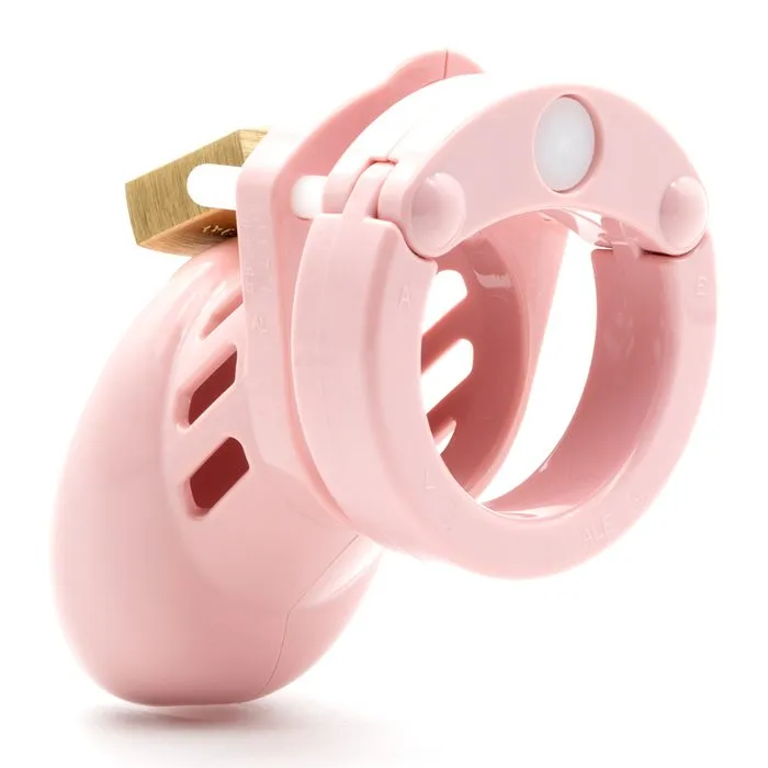 CBX Male Sex Toys CB6000S 25 Chastity Cock Cage Kit Clear Pink
