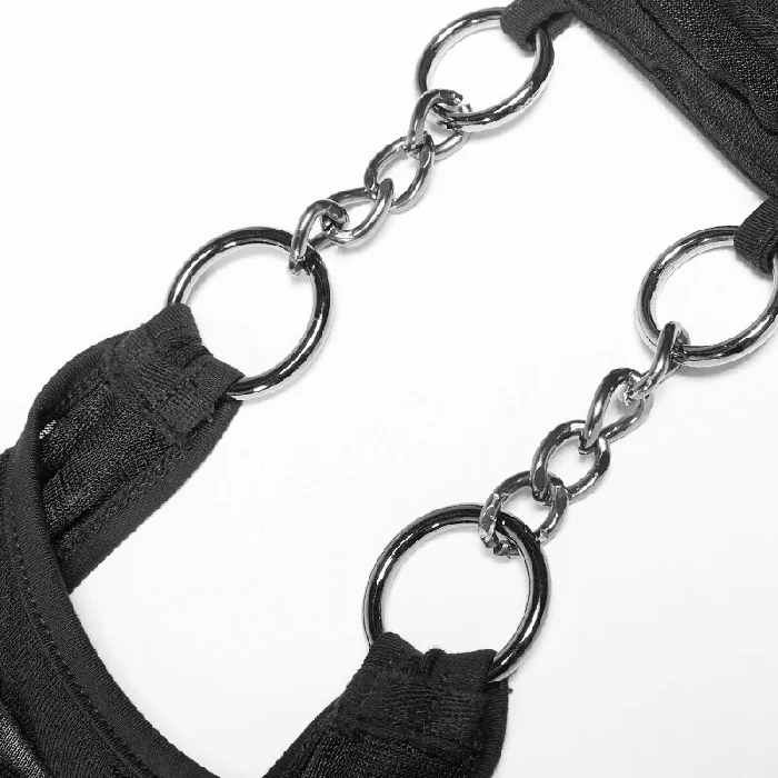 Crop Camisole with Chain Neck Detail in Black Halter EVEs SECRETS Female Sex Toys