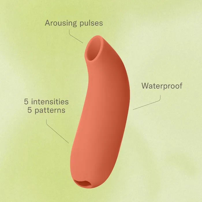 Dame AER Pressure Wave Suction Clitoral Stimulator Papaya Dame Products Female Sex Toys