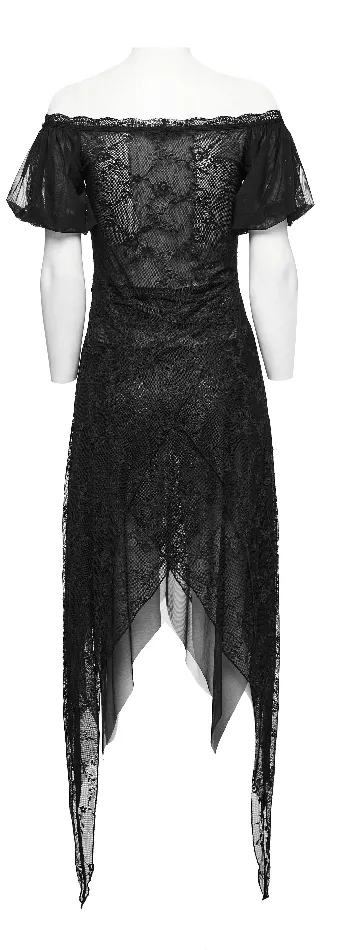 EVEs SECRETS Long Lace Dress with OffShoulder and Spiked Accents Male Sex Toys