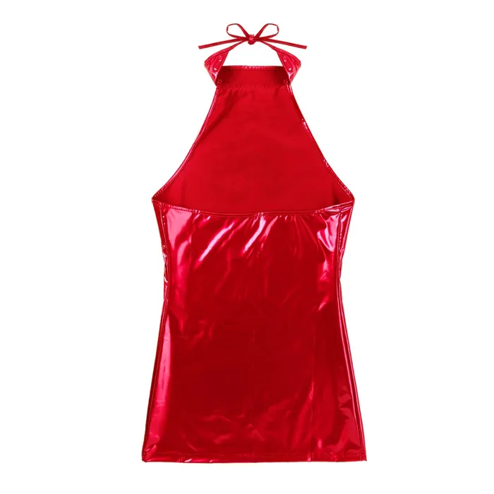 EVEs SECRETS Sexy Wetlook Mini Dress for Women Bodycon Skinny Sleeveless Dress Female Sex Toys