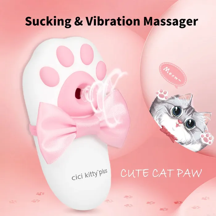 Female Sex Toys EVEs SECRETS Cat Paw Suction Vibrator Nipples and Clitoral Stimulator in Original Design