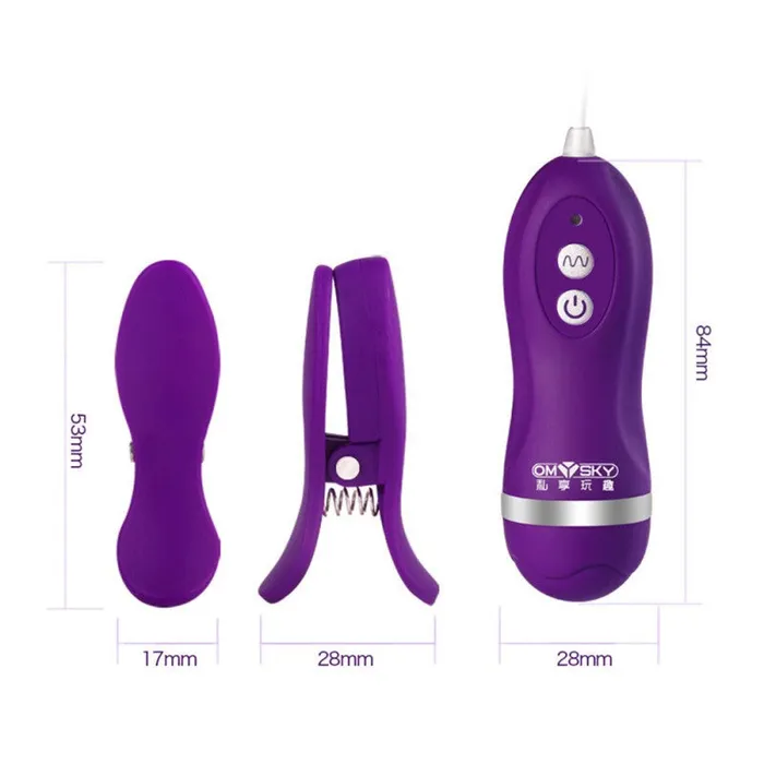 Female Sex Toys Scandals Deluxe Vibrating Nipple Clamps with Remote Control
