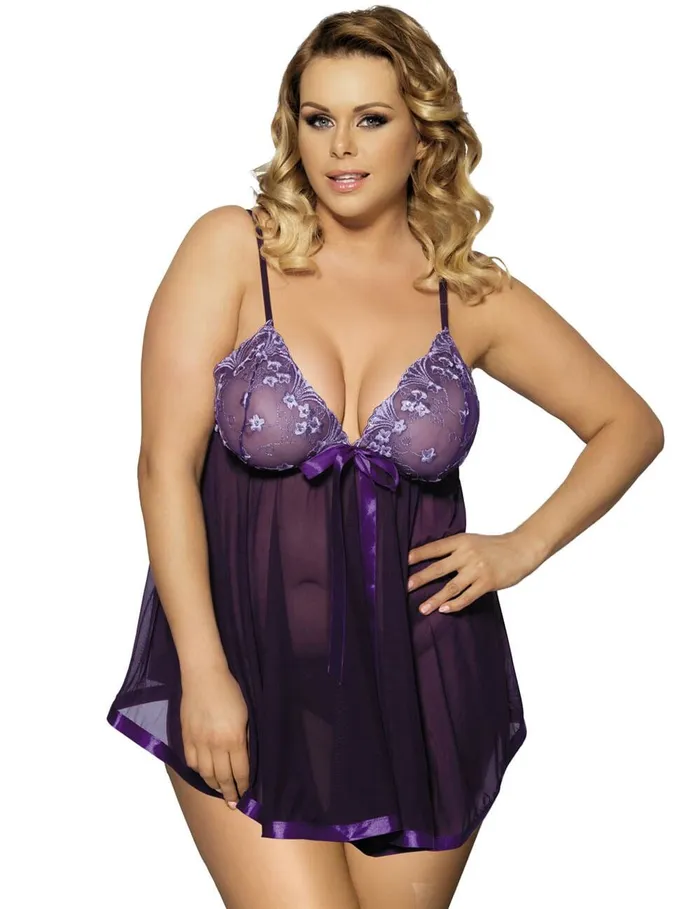 Scandals Lingerie Anal Scandals Sheer Floral Babydoll Seductive Lingerie for Intimate Nights