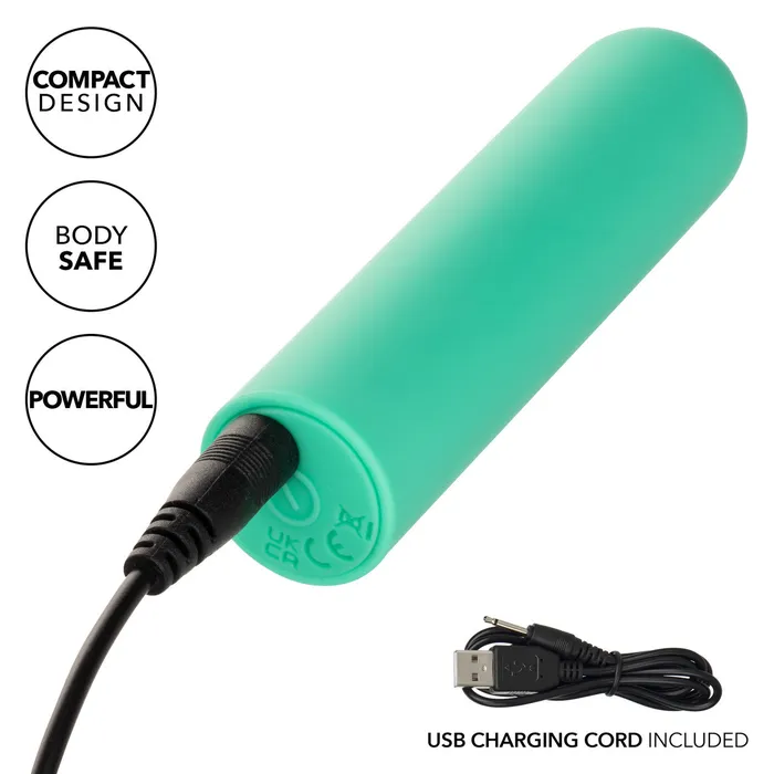 CalExotics Female Sex Toys Turbo Buzz Rounded Bullet Green