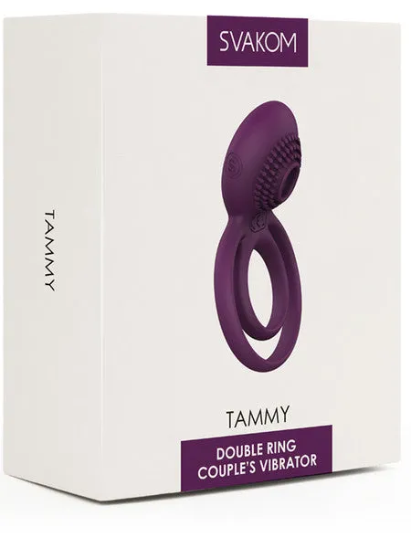 Calvista Svakom Tammy Rechargeable Dual Penis Ring with Stimulator Violet Male Sex Toys Calvista Svakom Tammy Rechargeable Dual Penis Ring with Stimulator Violet Male Sex Toys