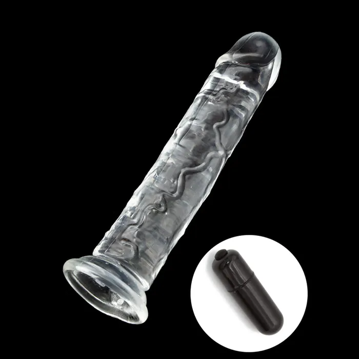 Dildos Crystal Addiction Clear Jelly Dildo 7 The Stockroom