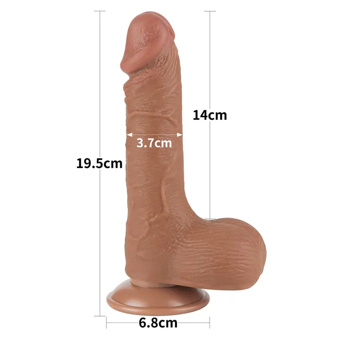 LOVETOY Dildos 75 Sliding Skin Dual Density Dildo Brown