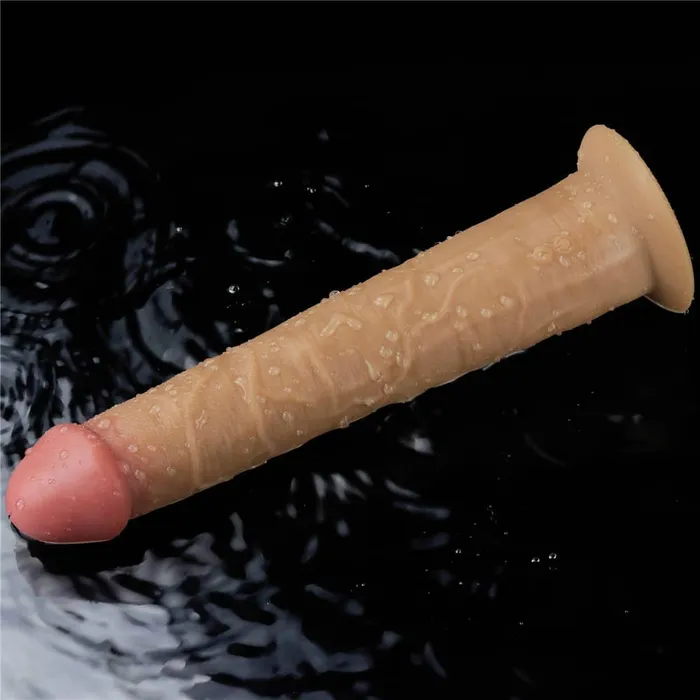LOVETOY Female Sex Toys 10 Dual Density Silicone Vibrating Rotating Realistic Dildo Remote Control