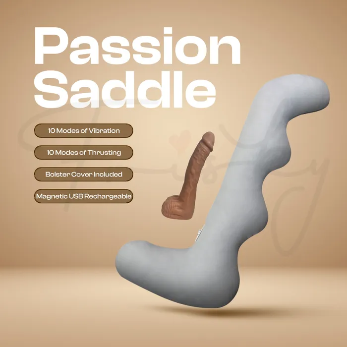 Passion Saddle Female Riding Hugging Bolster With Detachable Remote Control Realistic Dildo Vibrator FRISKY BUSINESS SG Female Sex Toys